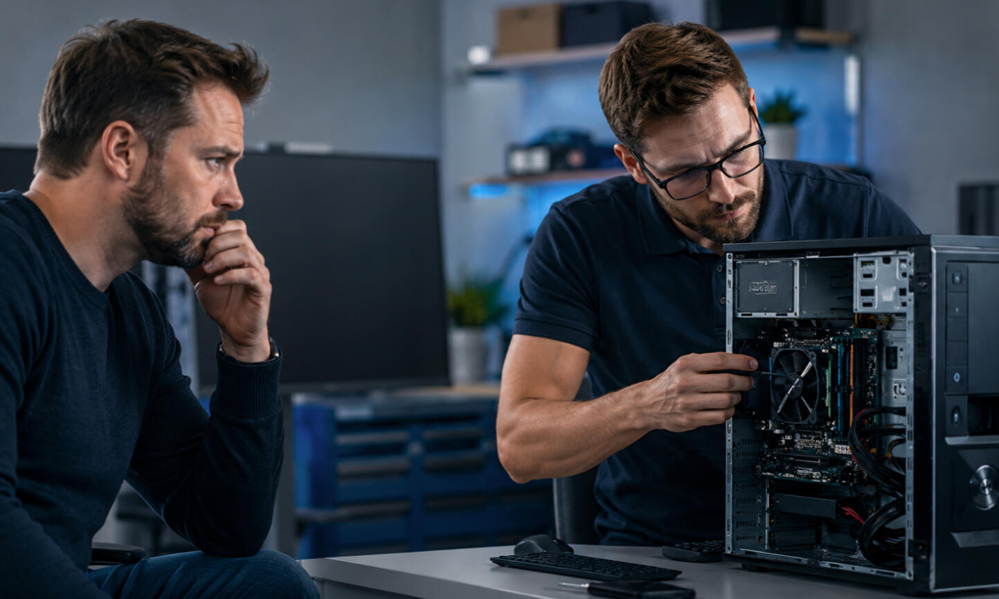 Fehlersuche am Desktop-PC PC startet nicht – Professionelle Hardware-Diagnose vor Ort und Abholservice in Essen.